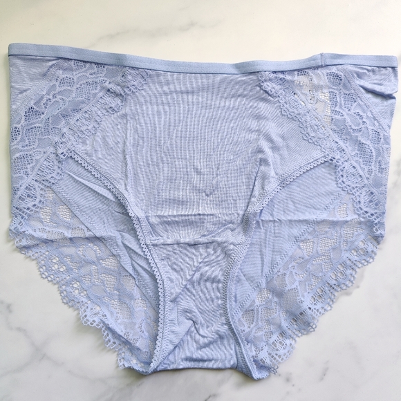 NWT SOMA EMBRACEABLE ENCHANTING LACE HIGH-LEG BRIEF PANTY IN SIZE MEDIUM TINTED - Picture 1 of 5